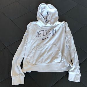 Nike- White Nike sweatshirt with navy blue letters